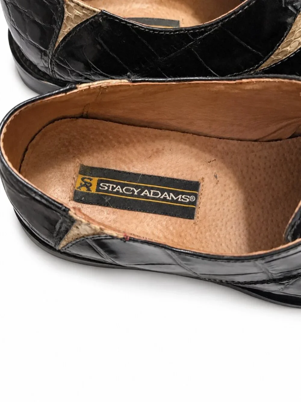 Stacy Adams Men’s Genuine Snakeskin & Leather Dress Shoes